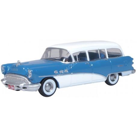 BUICK CENTURY ESTATE WAGON 1954 BLEUE/BLANCHE