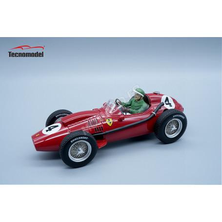 FERRARI DINO 246 F1 4 HAWTHORN GRAND PRIX DE FRANCE 1958 1ER AVEC FIGURINE