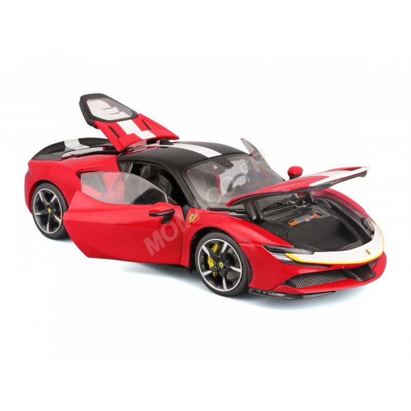 Voiture Télécommandée Hot Wheels Ferrari SF90 Stradale 1/64 - Avec Bouton Turbo - Course Sur Piste Et Hors Piste - Fréquence 2.4GHz - 3