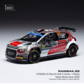 CITROEN C3 RALLYE 2 24 CAMILLI/ROCHE WRC RALLYE MONTE CARLO 2022