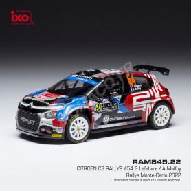 CITROEN C3 RALLY 2 54 LEFEBVRE/MALFOY WRC RALLYE MONTE CARLO 2022