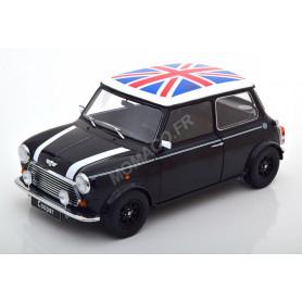 MINI COOPER VOLANT A GAUCHE AVEC UNION JACK SUR LE TOIT NOIR/BLANC