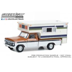 FORD F-250 CAMPER 1976 BLANC/ORANGE