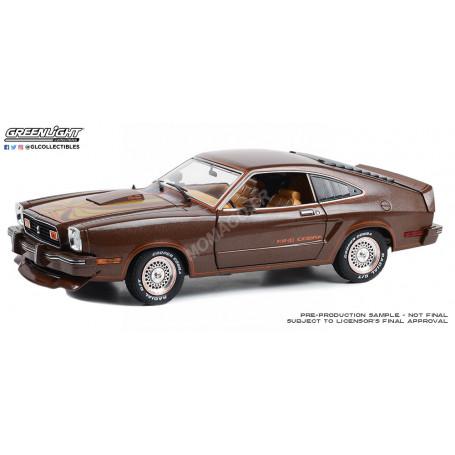 FORD MUSTANG II KING COBRA 1978 MARRON AVEC BANDES ORANGE ET OR