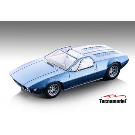 DETOMASO MANGUSTA SPYDER 1966 BLEU CLAIR METALLISE