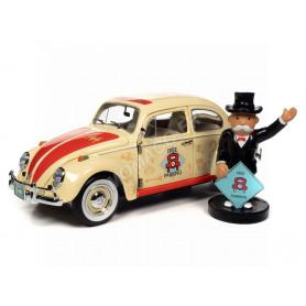 VOLKSWAGEN COCCINELLE 1963  "MONOPOLY - FREE PARKING" AVEC FIGURINE Mr MONOPOLY