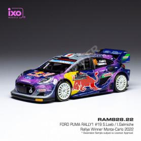FORD PUMA RALLY 1 19 LOEB/GALMICHE WRC RALLYE MONTE CARLO 2022 (EPUISE)