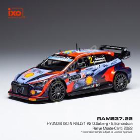 HYUNDAI I20 N RALLYE 1 2 SOLBERG/EDMONDSON WRC RALLYE MONTE-CARLO 2022