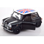 MINI COOPER VOLANT A DROITE AVEC UNION JACK SUR LE TOIT NOIR/BLANC