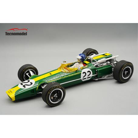 LOTUS 43 22 JIM CLARK EQUIPE LOTUS GRAND PRIX D'ITALIE 1966 AVEC FIGURINE