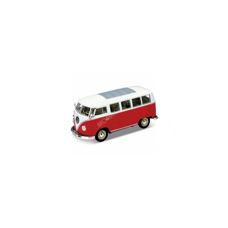 Volkswagen T1 Samba 1962 Rouge/blanc – Miniature Solido 1/18 – Neuve