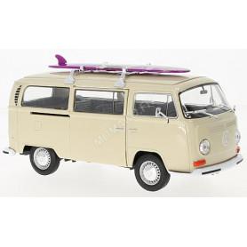 VOLKSWAGEN T2 BUS 1972 AVEC PLANCHE DE SURF BEIGE