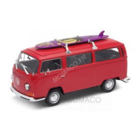 VOLKSWAGEN T2 BUS 1972 AVEC PLANCHE DE SURF ROUGE