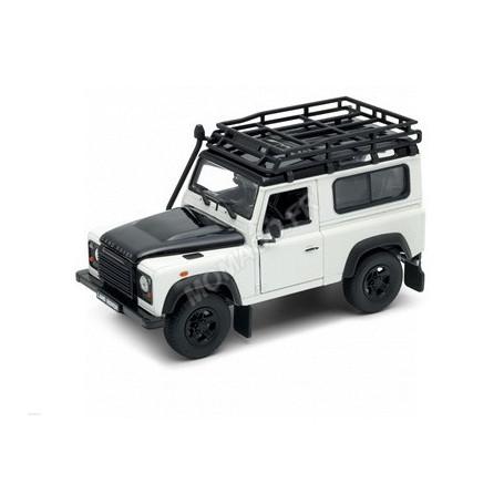 LAND ROVER DEFENDER AVEC GALERIE SUR LE TOIT BLANC