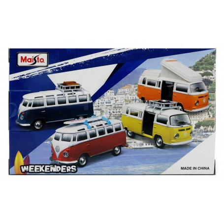 DISPLAY DE 12 PIECES : VOLKSWAGEN COMBI CAMPERS (1:40)