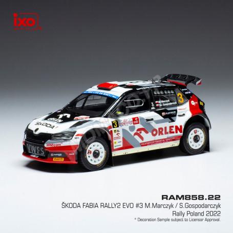 SKODA FABIA RALLYE 2 EVO 3 MARCZYK/GOSPORARCZYK RALLYE POLOGNE 2022