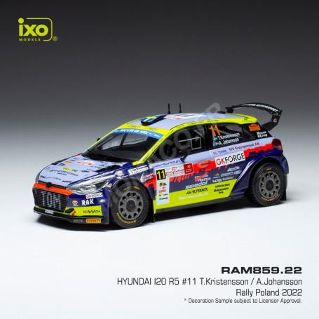 HYUNDAI I20 R5 11 KRISTENSSON/JOHANSSON RALLYE POLOGNE 2022