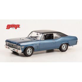 CHEVROLET NOVA 1969 "THE MOD SQUAD (1968-1973)" BLEUE AVEC TOIT NOIR EN VINYLE