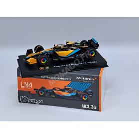 MCLAREN F1 MCL36 4 LANDO NORRIS 2022 (PACKAGING PREMIUM)