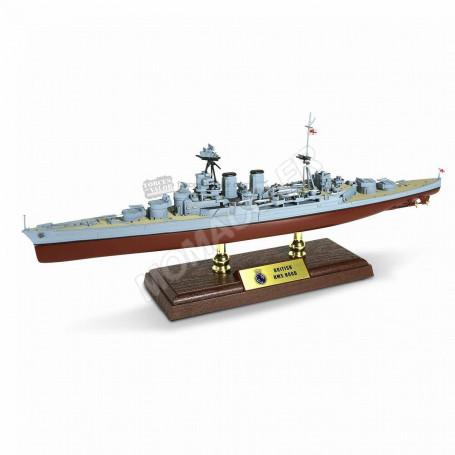 CROISEUR ANGLAIS HMS HOOD CLASSE AMIRAL "ROYAL NAVY" BATAILLE DU DANEMARK MAI 1941 (AVEC COQUE ET SOCLE)