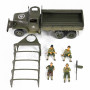 GMC CCKW 353B AVEC CABINE DE TYPE 1609 AVEC MITRAILLEUSE M37 ET FIGURINES (VEHICULE AVEC ARCEAU)