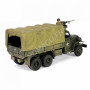 GMC CCKW 353B AVEC CABINE DE TYPE 1609 AVEC MITRAILLEUSE M37 ET FIGURINES (VEHICULE AVEC BACHE)