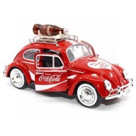 VOLKSWAGEN COCCINELLE AVEC BOUTEILLE SUR LE TOIT 1966 "COCA-COLA - BUY SOMEONE YOU LOVE A COKE"