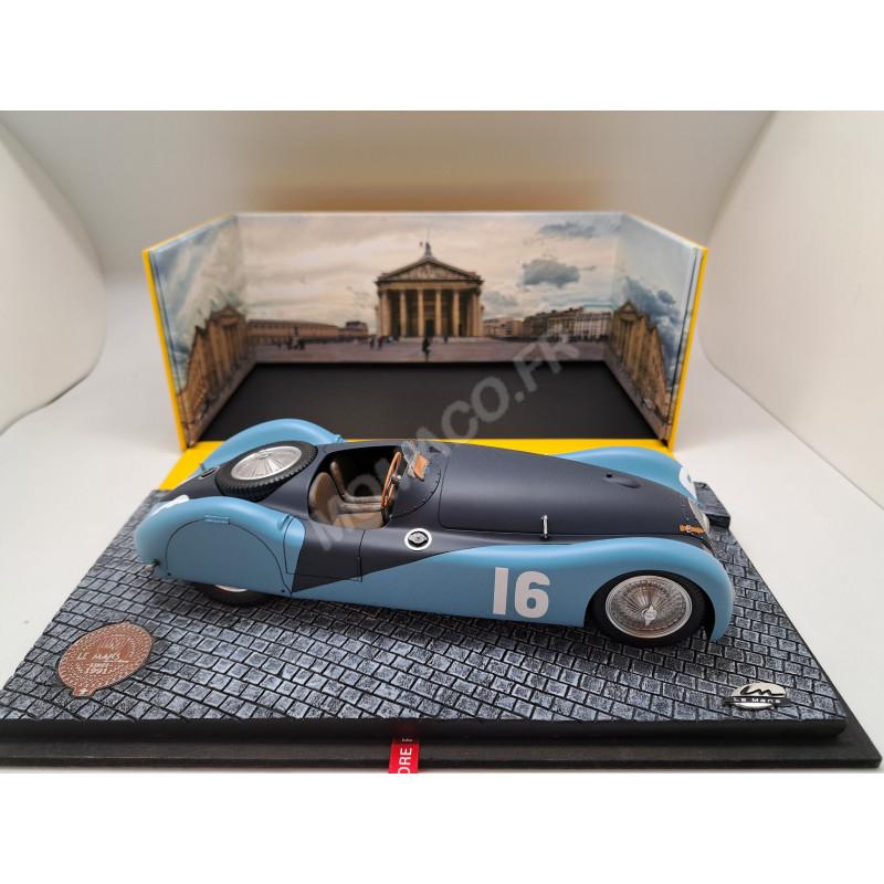 BUGATTI TYPE 57S 45 14 JEAN BUGATTI / JEAN PIERRE WIMILLE GRAND PRIX DE Lacf 1937 Bleu Avec Figurine