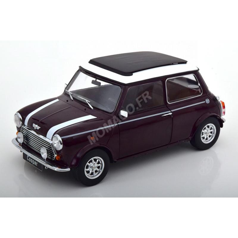 KK SCALE MODELS Mini Cooper LHD Bleu 1/12 - Volant à Gauche - Norev