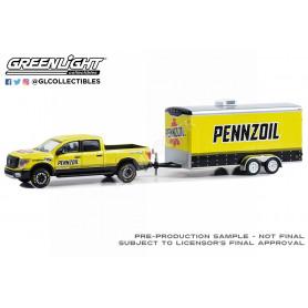 NISSAN TITAN XD 2018 PRO-X4 AVEC REMORQUE "PENNZOIL"