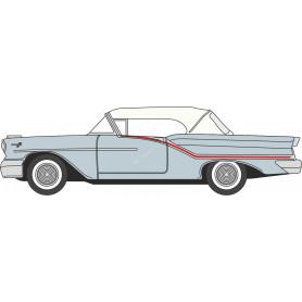 OLDSMOBILE 88 CONVERTIBLE 1957 JUNEAU GREY/ACCENT RED/WHITE