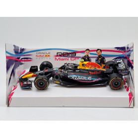 RED BULL F1 RB19 TEAM ORACLE RED BULL RACING 11 SERGIO PEREZ GRAND PRIX MIAMI 2023 2EME (BOITAGE SOUPLE) (EPUISE)