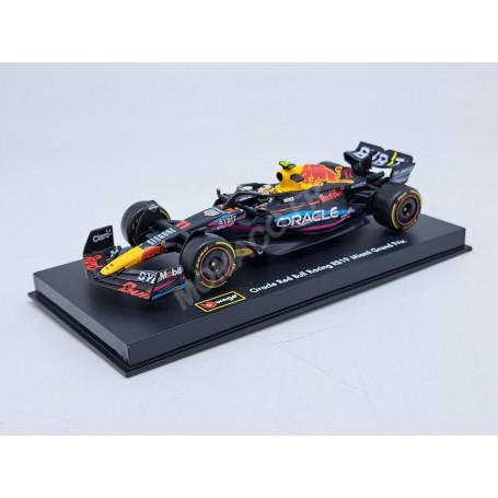 RED BULL F1 RB19 TEAM ORACLE RED BULL RACING 11 SERGIO PEREZ GRAND PRIX MIAMI 2023 2EME (PACKAGING PREMIUM AVEC CASQUE)