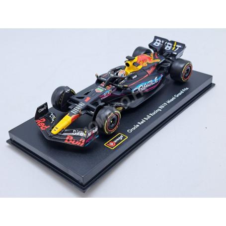 RED BULL F1 RB19 TEAM ORACLE RED BULL RACING 1 MAX VERSTAPPEN GRAND PRIX MIAMI 2023 1ER (PACKAGING PREMIUM AVEC CASQUE)