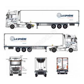 MERCEDES-BENZ ACTROS 5 STREAMSPACE SEMI FRIGO "LA SPHERE"