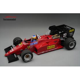 FERRARI 126 C4-M2 27 MICHELE ALBORETO GRAND PRIX D'EUROPE 1984 AVEC FIGURINE