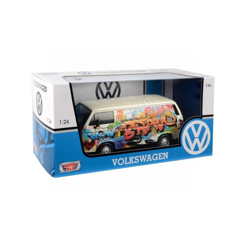 Combi Volkswagen T3 Graffiti Motor Max 1/24 - Miniature Voiture Collection WOW BRAVO