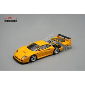 FERRARI F40 LM AVEC CAPOT ARRIERE OUVERT ET MOTEUR VISIBLE 1996 VERSION PRESSE JAUNE