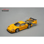 FERRARI F40 LM AVEC CAPOT ARRIERE OUVERT ET MOTEUR VISIBLE 1996 VERSION PRESSE JAUNE