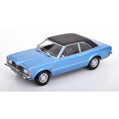 FORD TAUNUS GT SEDAN AVEC TOIT VINYL 1971 BLEU METALLISE/NOIR