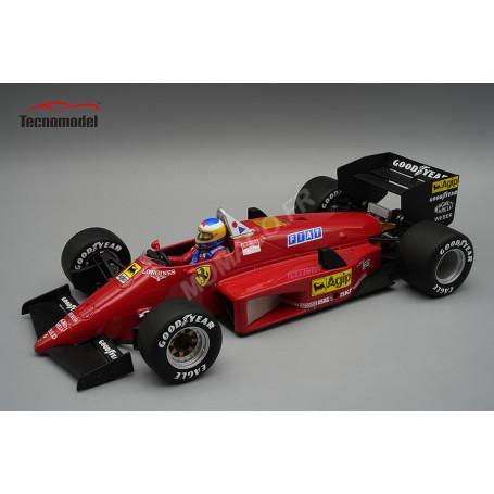 FERRARI 156-85 VERSION PRESSE MICHELE ALBORETO 1985 AVEC FIGURINE