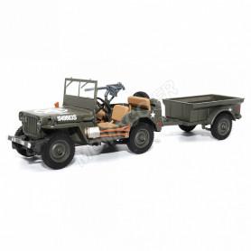 JEEP WILLIS UTILITAIRE AVEC REMORQUE