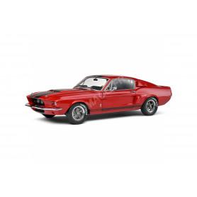 FORD MUSTANG SHELBY GT500 1967 ROUGE BANDES NOIRES