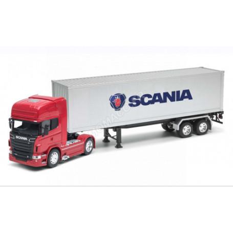 SCANIA R 730 SEMI REMORQUE ROUGE/GRIS METALLISE