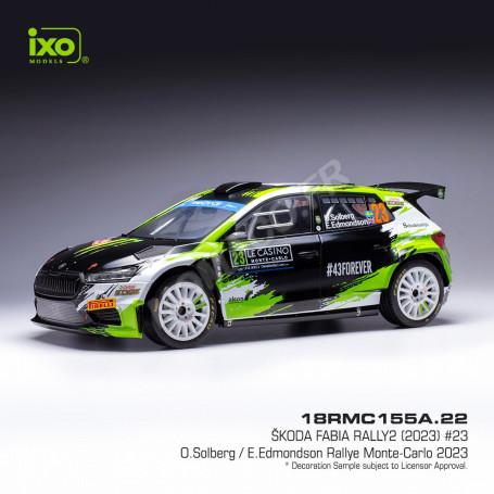 SKODA FABIA RALLY 2 23 SOLBERG/EDMONDSON RALLYE WM MONTE-CARLO 2023 (EPUISE)