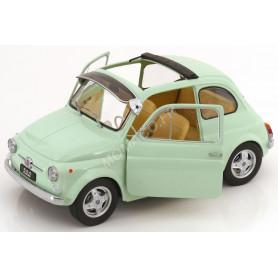 FIAT 500 F CUSTOM AVEC JANTES ABARTH TOIT AMOVIBLE 1968 VERT CLAIR