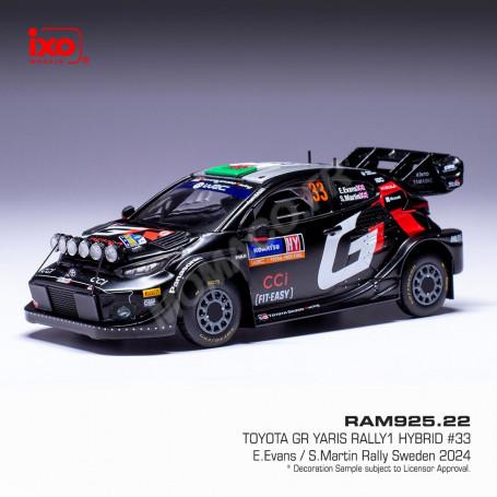 TOYOTA YARIS RALLY 1 33 EVANS/MARTIN WRC RALLYE DE SUEDE 2024 (EPUISE)