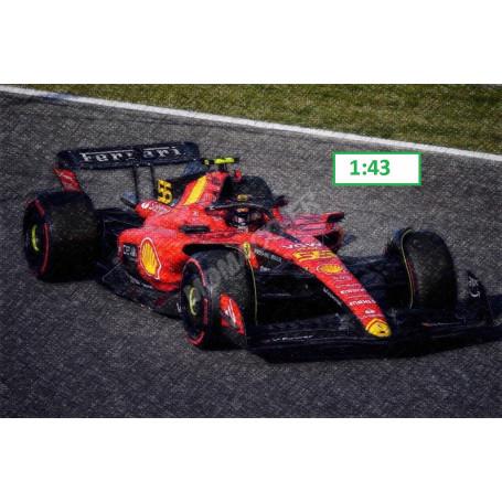 FERRARI F1 F23 TEAM SCUDERIA FERRARI 55 CARLOS SAINZ GRAND PRIX D'ITALIE MONZA 2023 3EME (BOITAGE SOUPLE) (EPUISE)