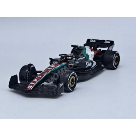 ALFA ROMEO F1 C43 TEAM STAKE 77 VALTTERI BOTTAS GRAND PRIX D'ITALIE MONZA 2023 (PACKAGING PREMIUM AVEC CASQUE) (EPUISE)