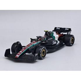 ALFA ROMEO F1 C43 TEAM STAKE 24 GUANYU ZHOU GRAND PRIX D'ITALIE MONZA 2023 (PACKAGING PREMIUM AVEC CASQUE) (EPUISE)